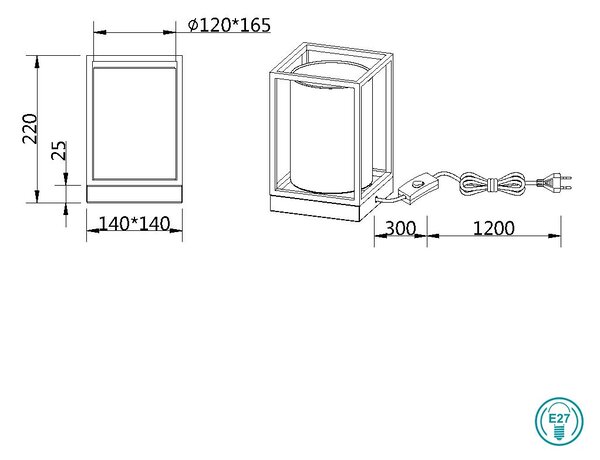 Λάμπα Επιτραπέζια Trio Lighting Ross 503100144 Μαύρο Ματ με Αμπαζούρ