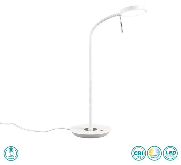 Πορτατίφ Γραφείου Trio Lighting Monza 523310131 Λευκό Ματ