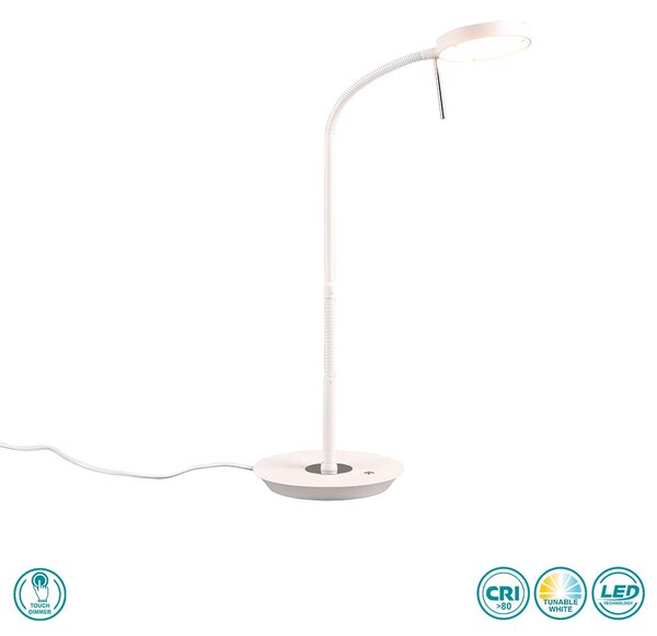 Πορτατίφ Γραφείου Trio Lighting Monza 523310131 Λευκό Ματ