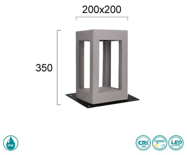 Κολωνάκι Εξωτερικού Χώρου Viokef Fasma 4290700 Γκρι από Τσιμέντο
