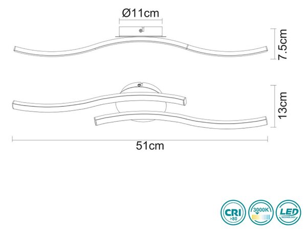 Φωτιστικό Οροφής Globo Lighting Evita 67171-12 Μαύρο Ματ και Απομίμηση Ξύλου