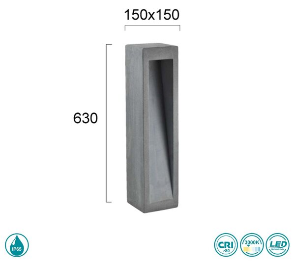 Κολωνάκι Εξωτερικού Χώρου Viokef Style 4290500 Γκρι από Τσιμέντο
