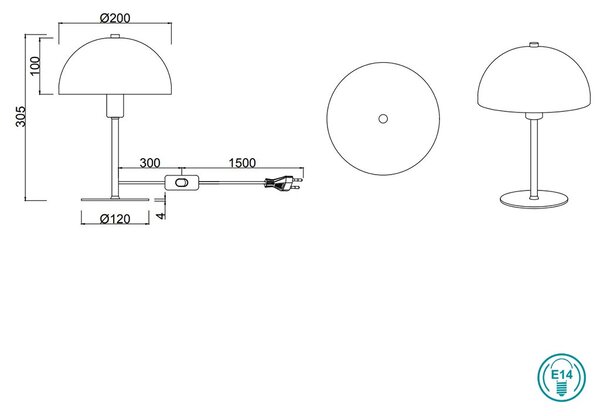 Πορτατίφ Trio Lighting Nola 506200131 D20 Λευκό Ματ