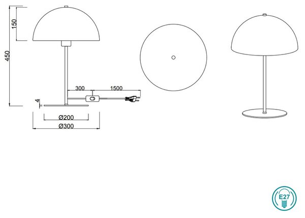 Πορτατίφ Trio Lighting Nola 506290131 D30 Λευκό Ματ