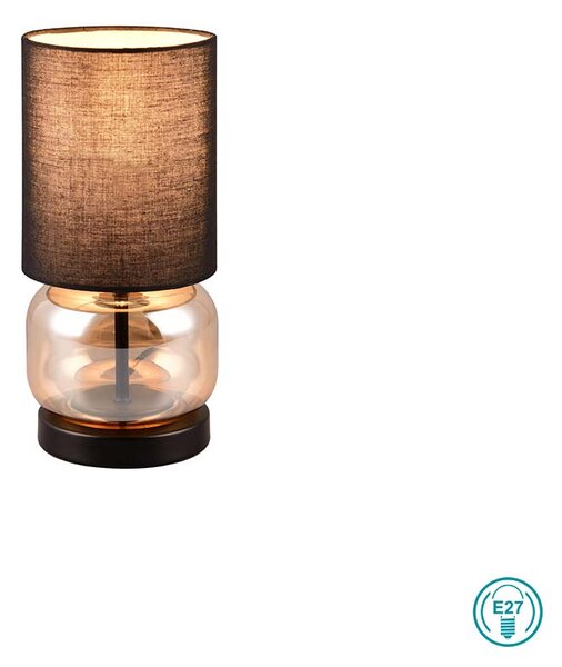 Πορτατίφ Retro Trio Lighting Elio 517800113 Μελί με Μαύρο Αμπαζούρ
