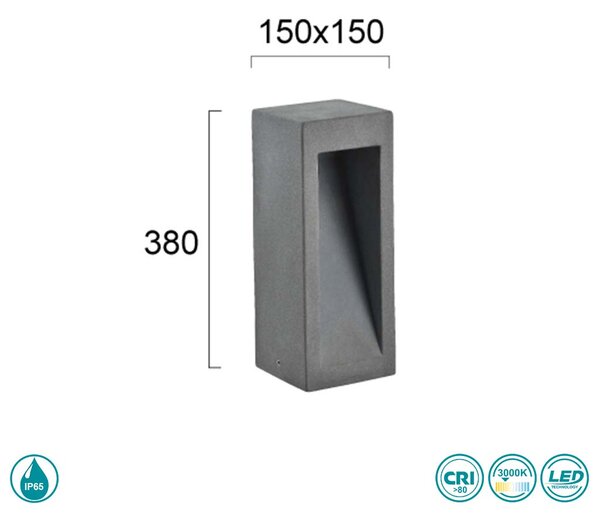 Κολωνάκι Εξωτερικού Χώρου Viokef Style 4290400 Γκρι από Τσιμέντο