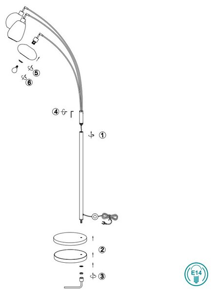 Φωτιστικό Επιδαπέδιο Trio Lighting LUMINA 417000313 Μαύρο Ματ (Black Mat)