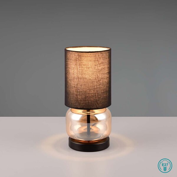 Πορτατίφ Retro Trio Lighting Elio 517800113 Μελί με Μαύρο Αμπαζούρ
