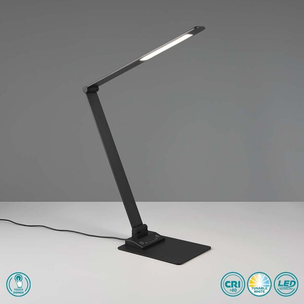 Πορτατίφ Γραφείου Trio Lighting Travis 545310132 Μαύρο Ματ