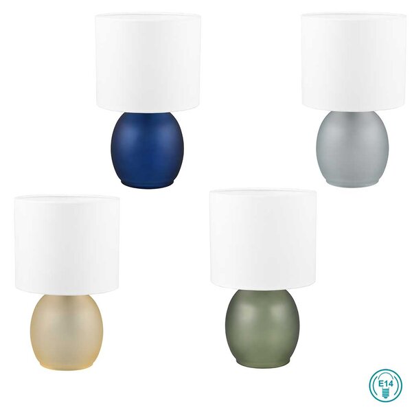 Πορτατίφ Trio Lighting Vela 517900112 Μπλε με Λευκό Αμπαζούρ