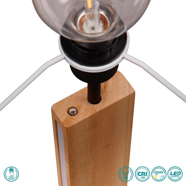 Λάμπα Επιτραπέζια Trio Lighting Rahul 547610232 Φυσικό Ξύλο