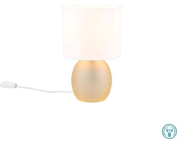 Πορτατίφ Trio Lighting Vela 517900113 Μελί με Λευκό Αμπαζούρ
