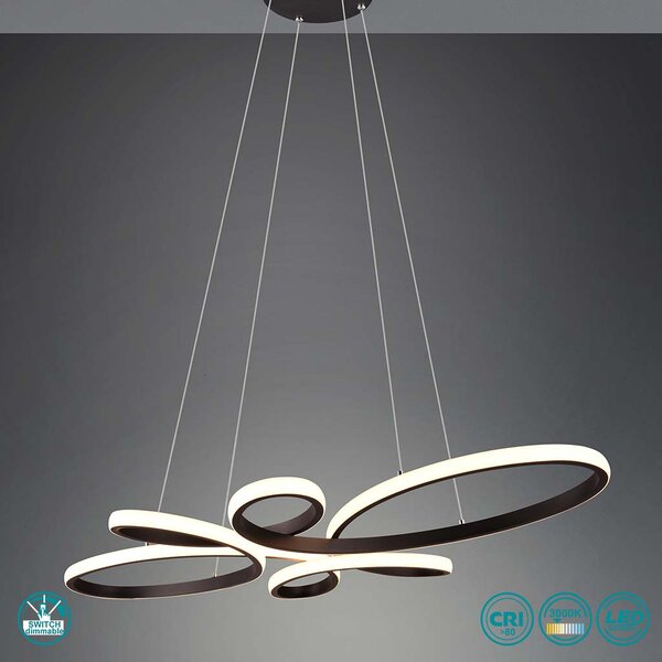 Φωτιστικό Κρεμαστό Trio Lighting Fly 345619132 Μαύρο