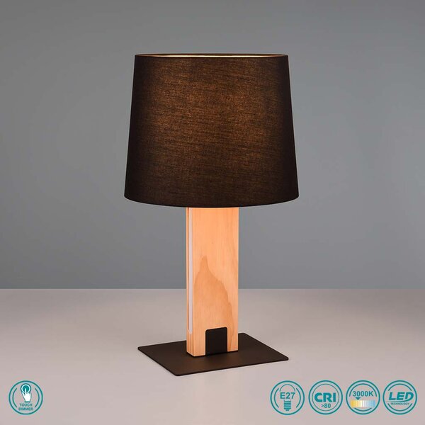 Λάμπα Επιτραπέζια Trio Lighting Rahul 547610232 Φυσικό Ξύλο