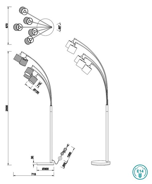 Φωτιστικό Δαπέδου RL Lighting Bolzano R41665032 Μαύρο