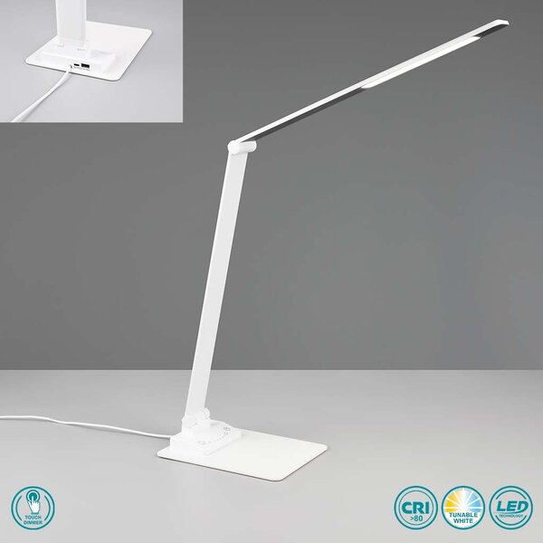 Πορτατίφ Γραφείου Trio Lighting Travis 545310131 Λευκό Ματ