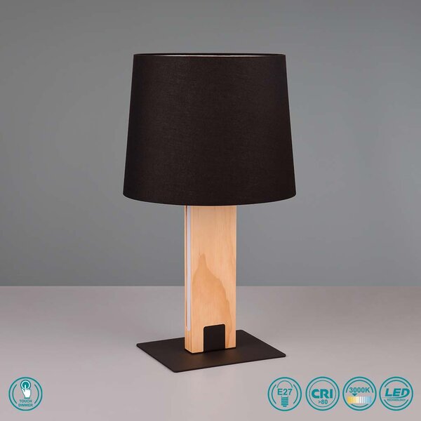 Λάμπα Επιτραπέζια Trio Lighting Rahul 547610232 Φυσικό Ξύλο