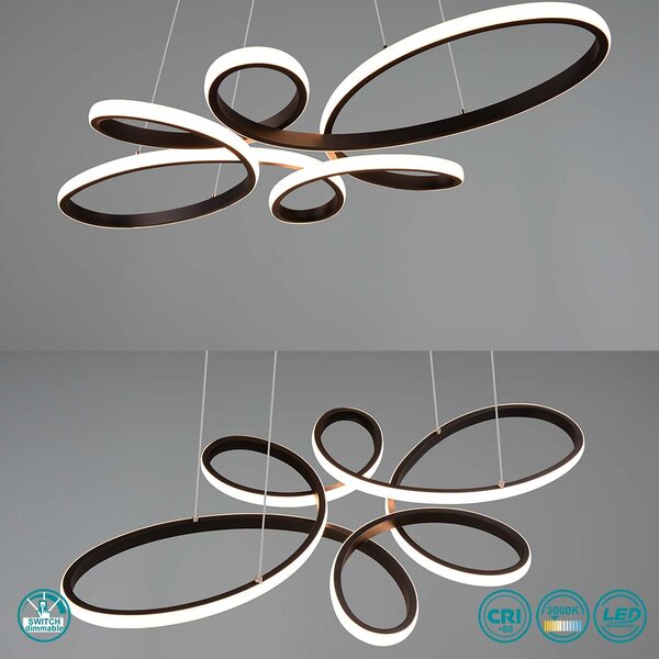 Φωτιστικό Κρεμαστό Trio Lighting Fly 345619132 Μαύρο