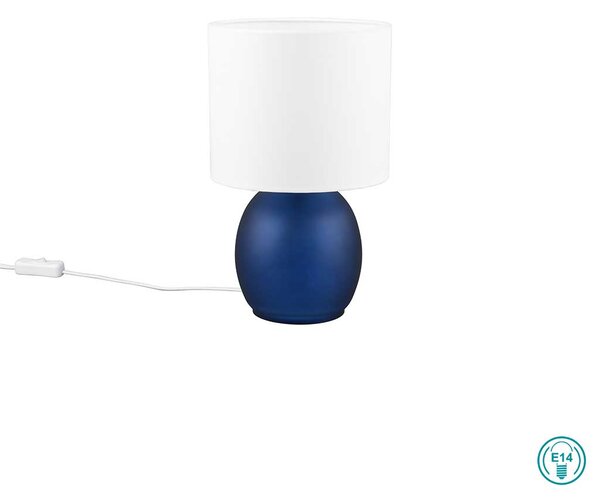 Πορτατίφ Trio Lighting Vela 517900112 Μπλε με Λευκό Αμπαζούρ