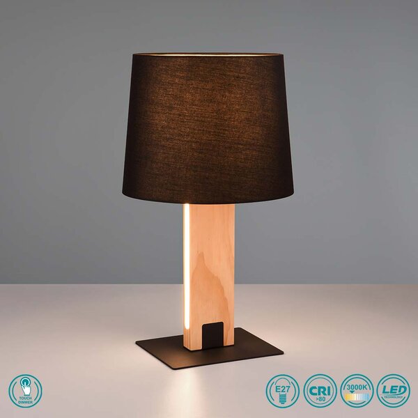 Λάμπα Επιτραπέζια Trio Lighting Rahul 547610232 Φυσικό Ξύλο