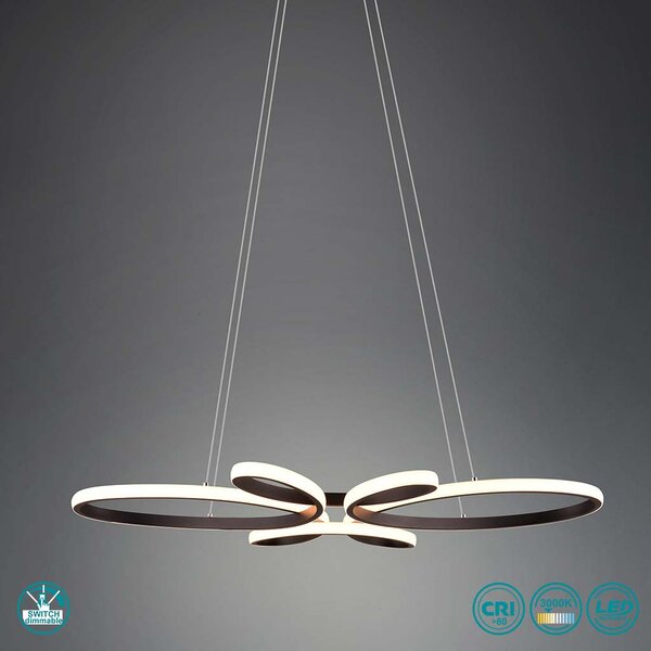 Φωτιστικό Κρεμαστό Trio Lighting Fly 345619132 Μαύρο
