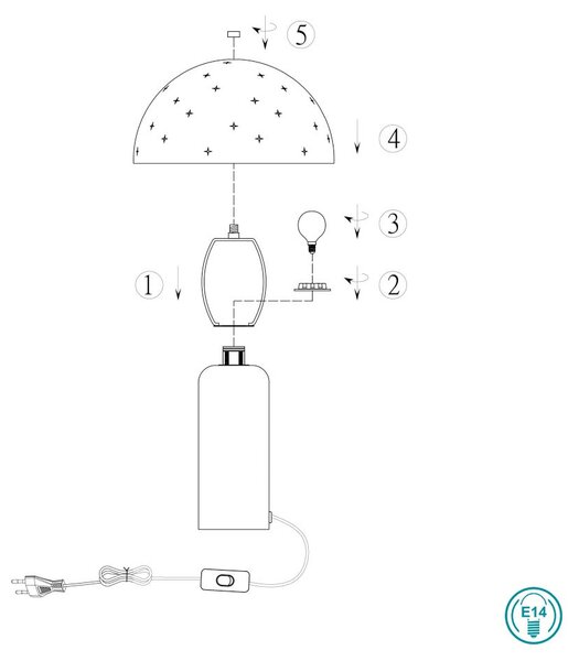 Πορτατίφ Trio Lighting Seta R51361032 Μαύρο