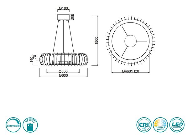 Φωτιστικό Κρεμαστό RL Lighting Monte R32171930 Φυσικό Ξύλο