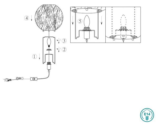 Πορτατίφ RL Lighting Furry R51581001 Λευκό Βελούδο