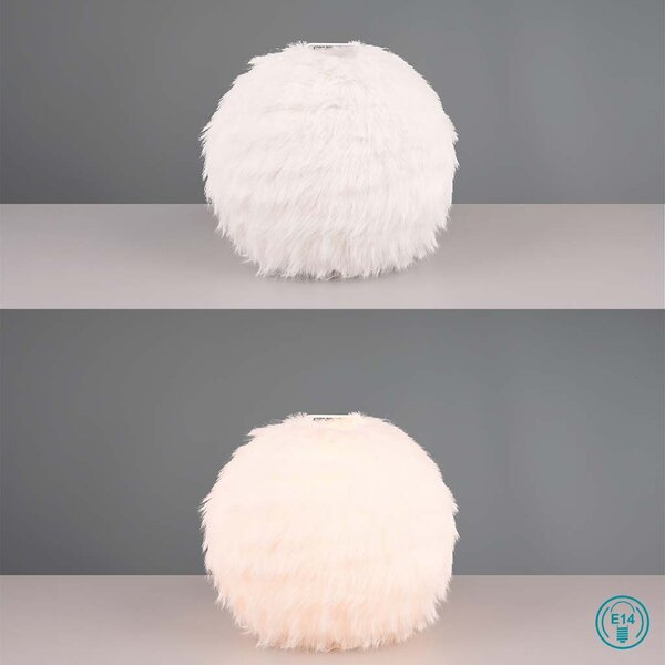 Πορτατίφ RL Lighting Furry R51581001 Λευκό Βελούδο
