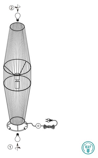 Φωτιστικό Δαπέδου Ethnic RL Lighting Miki R41102026 Καφέ