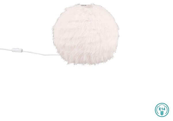 Πορτατίφ RL Lighting Furry R51581001 Λευκό Βελούδο