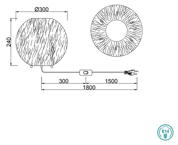 Πορτατίφ RL Lighting Furry R51581001 Λευκό Βελούδο
