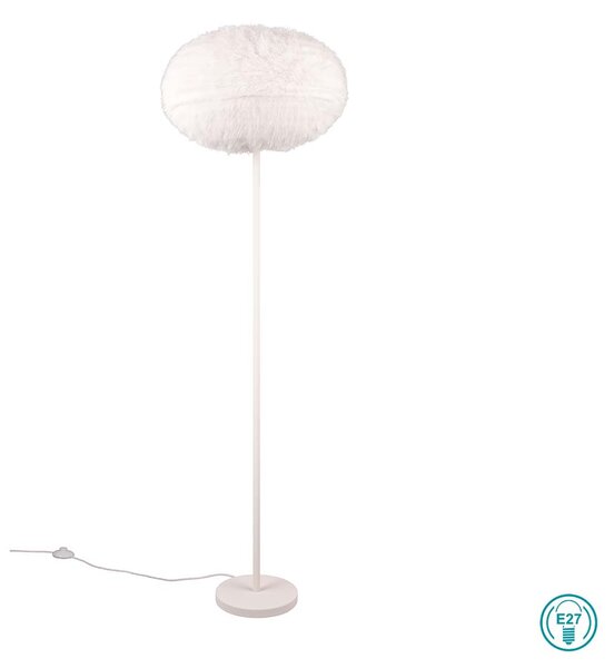 Φωτιστικό Δαπέδου RL Lighting Furry R41581001 Λευκό Βελούδο