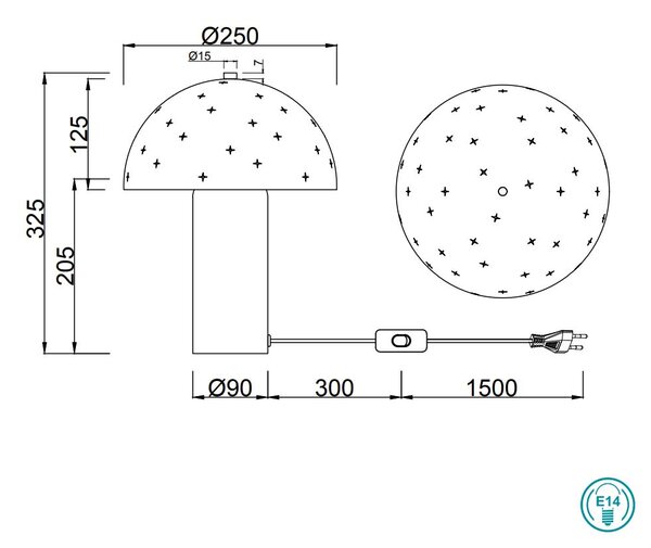 Πορτατίφ Trio Lighting Seta R51361032 Μαύρο