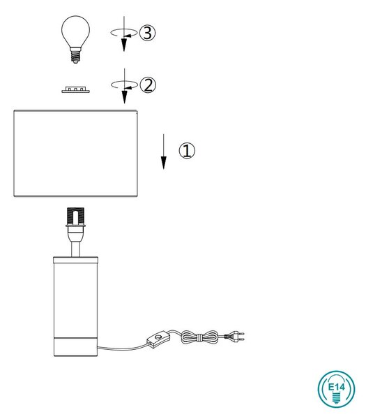 Πορτατίφ RL Lighting Grazia R51711007 Νίκελ Ματ -Λευκό καπέλο