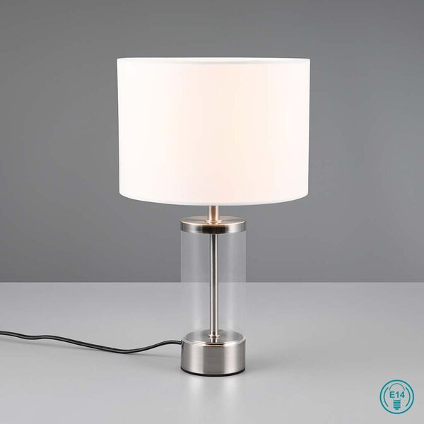 Πορτατίφ RL Lighting Grazia R51711007 Νίκελ Ματ -Λευκό καπέλο