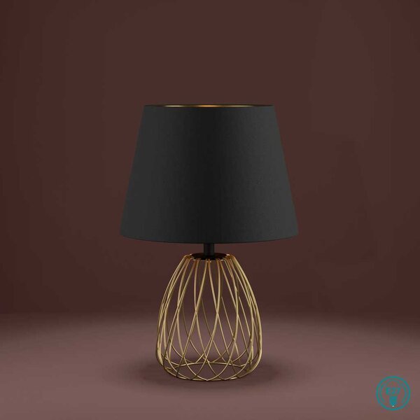 Επιτραπέζια Λάμπα Stars of Light Eglo Jazminia 390039 Χρυσό Ματ με Μαύρο
