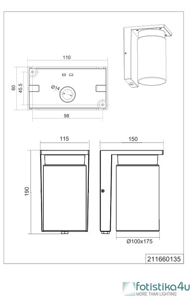 Φωτιστικό Επίτοιχο Trio Lighting ARDILA 211660135 Απομίμηση Ξύλου (Wood Imitation)