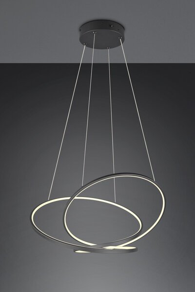 Φωτιστικό Κρεμαστό Trio Lighting DARVIN 349119132 Μαύρο Ματ (Black Mat) 2300+3000+4000K