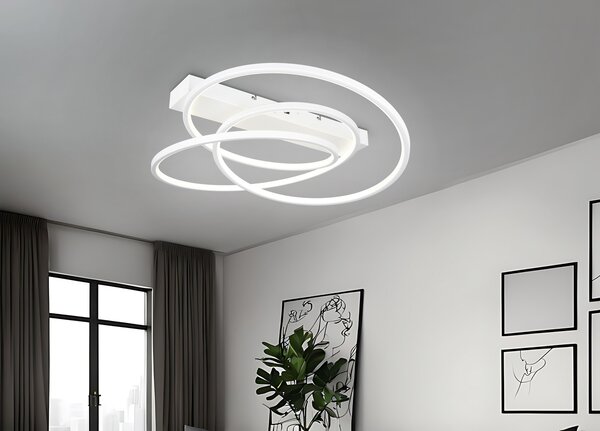 Φωτιστικό Οροφής Trio Lighting DARVIN 649110131 Λευκό Ματ (White Mat) 2300+3000+4000K