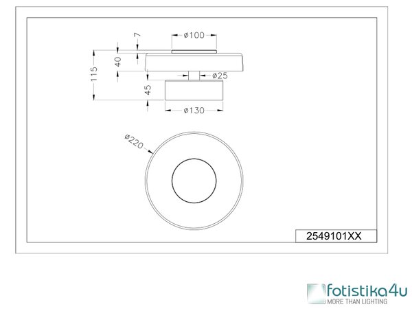 Φωτιστικό Επίτοιχο Trio Lighting CELESTE 254910165 Καφετί (Coffee) 3000K
