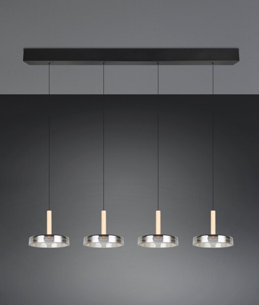 Φωτιστικό Κρεμαστό Trio Lighting CELESTE 354910432 Μαύρο Ματ (Black Mat) 3000K