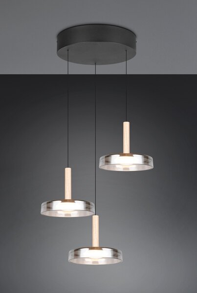 Φωτιστικό Κρεμαστό Trio Lighting CELESTE 354930332 Μαύρο Ματ (Black Mat) 3000K