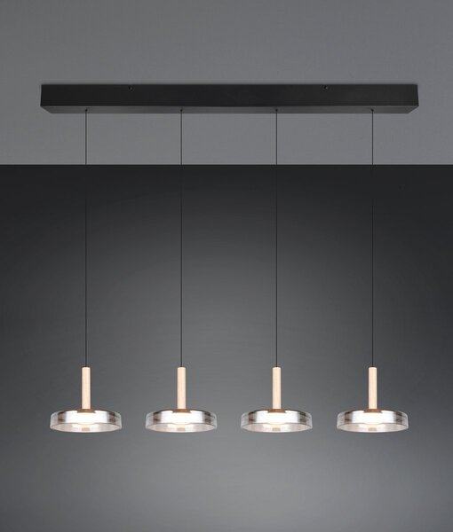 Φωτιστικό Κρεμαστό Trio Lighting CELESTE 354910432 Μαύρο Ματ (Black Mat) 3000K