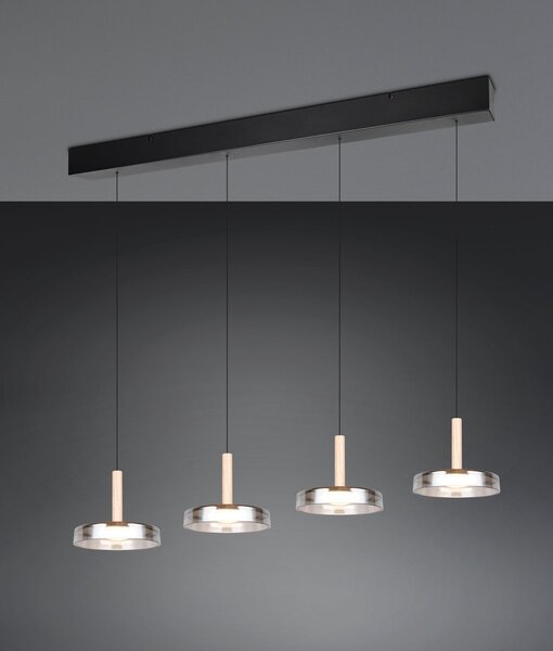 Φωτιστικό Κρεμαστό Trio Lighting CELESTE 354910432 Μαύρο Ματ (Black Mat) 3000K