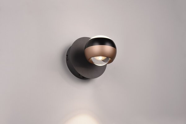 Φωτιστικό Επίτοιχο Trio Lighting ORBIT 244410132 Μαύρο Ματ (Black Mat) 2300+3000+4000K
