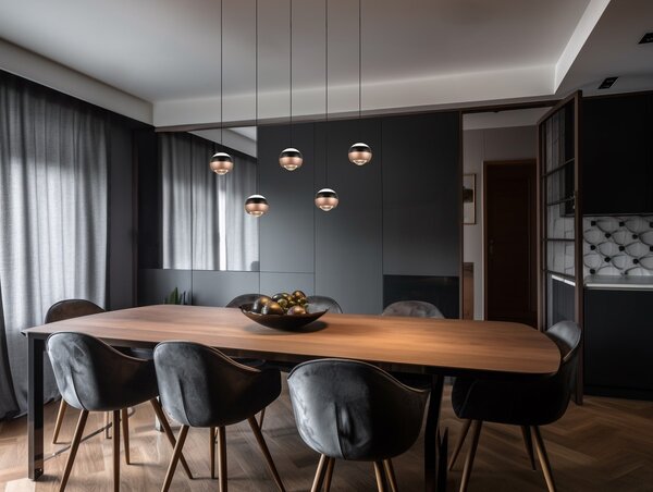 Φωτιστικό Κρεμαστό Trio Lighting ORBIT 344410532 Μαύρο Ματ (Black Mat) 2300+3000+4000K