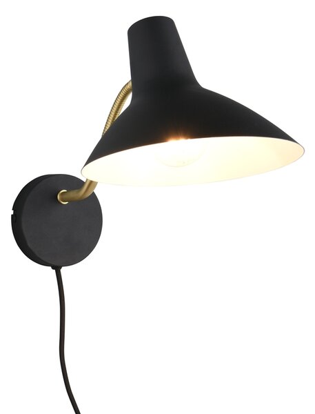 Φωτιστικό Επίτοιχο Trio Lighting TRAVELLER 263470180 Μαύρο Ματ (Black Mat) και Χρυσό Χρώμα (Gold Coloured)