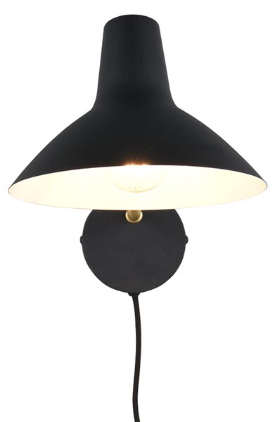 Φωτιστικό Επίτοιχο Trio Lighting TRAVELLER 263470180 Μαύρο Ματ (Black Mat) και Χρυσό Χρώμα (Gold Coloured)