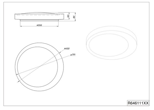 Φωτιστικό Οροφής Reality Lighting -RL ALETA R64611101 Λευκό (White) 2700 - 6500K